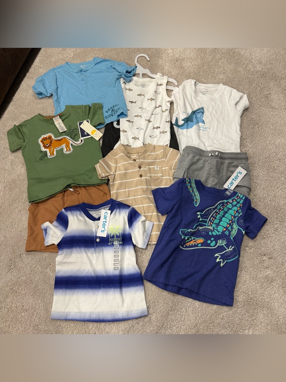 Carter's 24 month shirts and shorts set NWT
